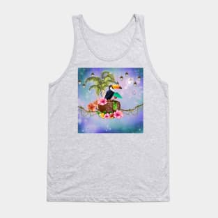 Tropical design with toucan Tank Top